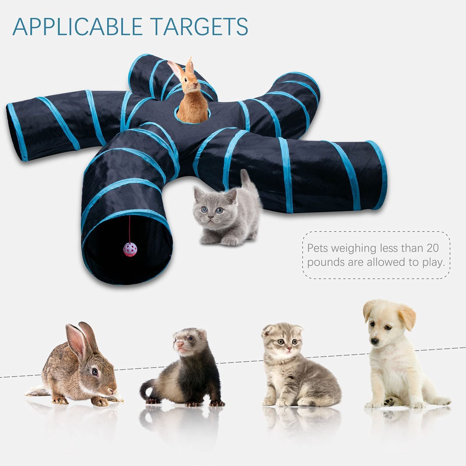 Pet Pattern Tunnel Toy
