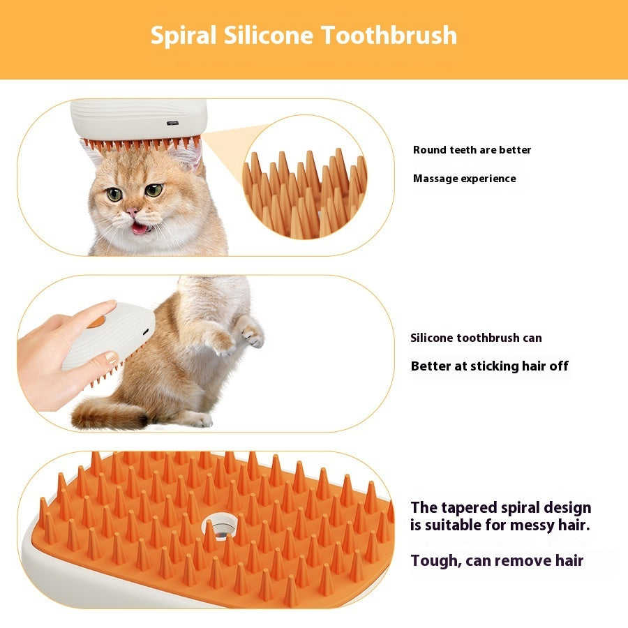 Rechargeable Pet Steam Brush