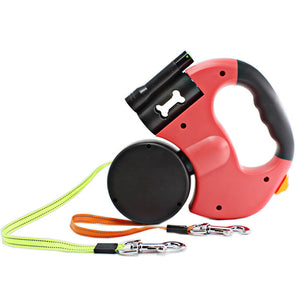 Dual-Headed Cat Leash with LED Flashlight