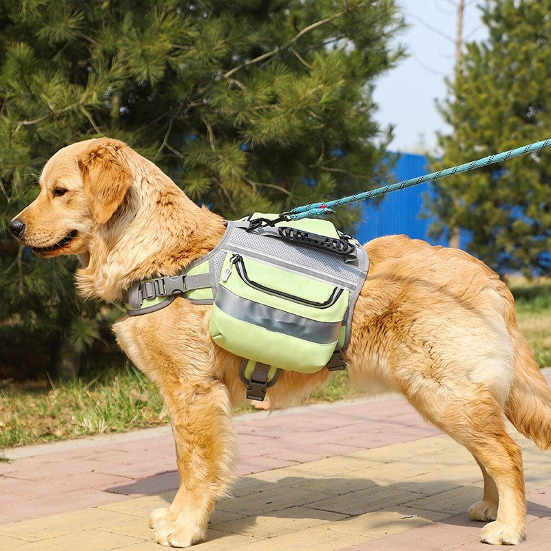 Dog Backpack Harness with Poop Bag Dispenser