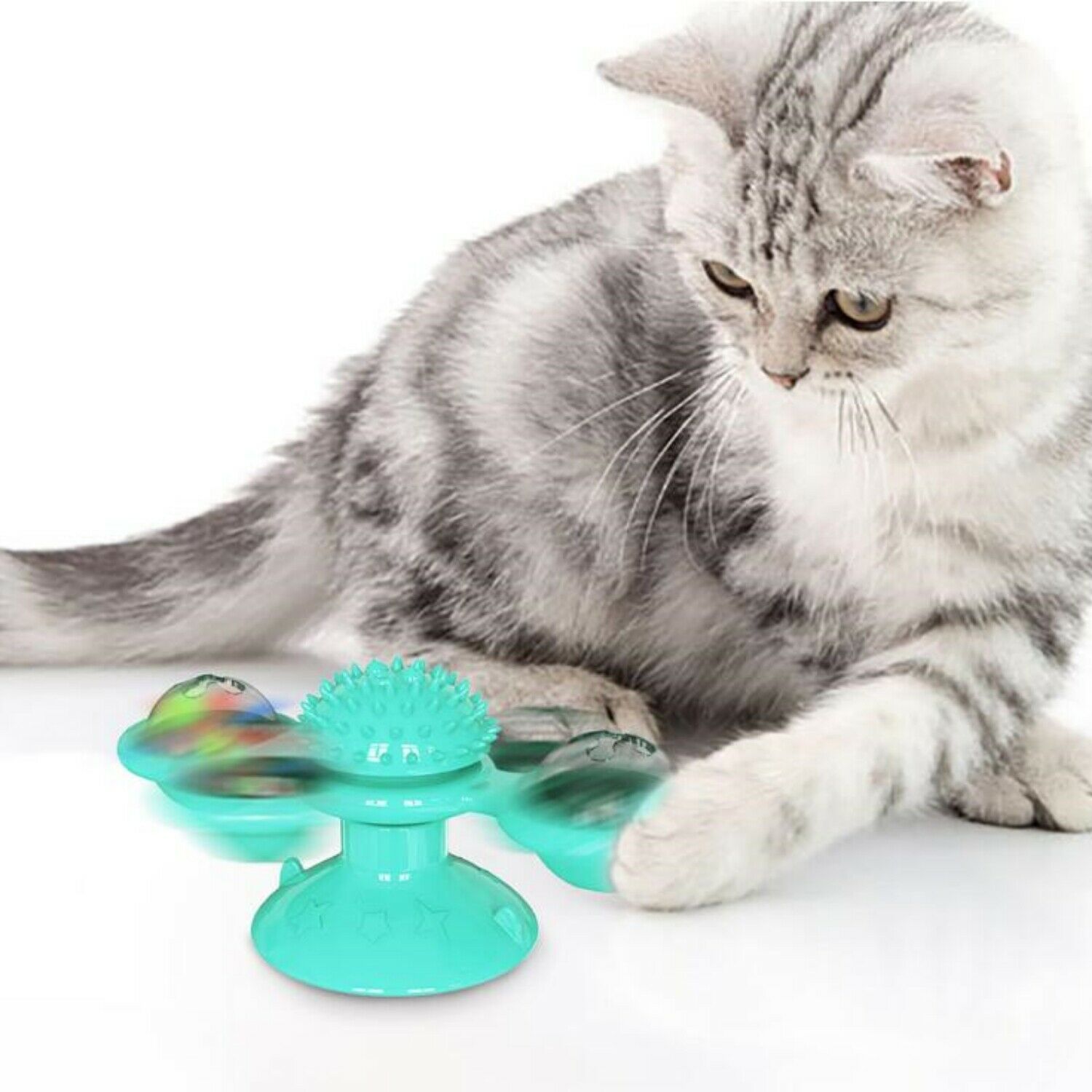 Cute Rotating Windmill Cat Toy